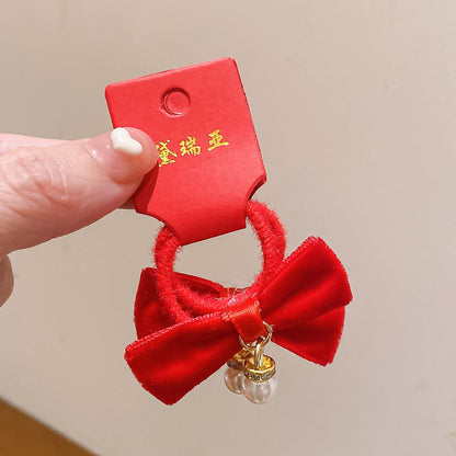 絨面蝴蝶結復古髮夾－細節特寫88｜https://igowo.tw/