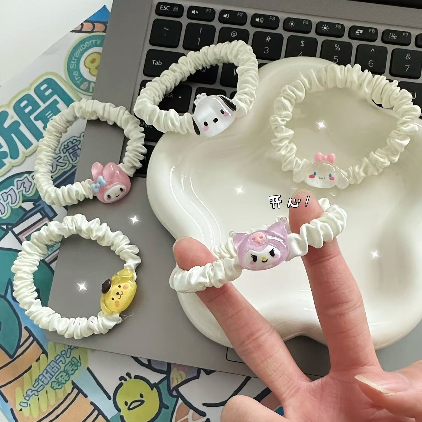 卡通簡約髮圈－商品主圖｜https://igowo.tw/