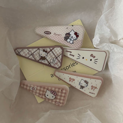 棕色貓咪三角形髮夾－商品主圖｜https://igowo.tw/