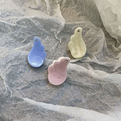 醋酸板材天使鯊魚夾－藍色星星（單個）款細節｜https://igowo.tw/