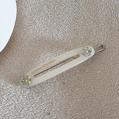 花朵橢圓鑲鑽髮夾