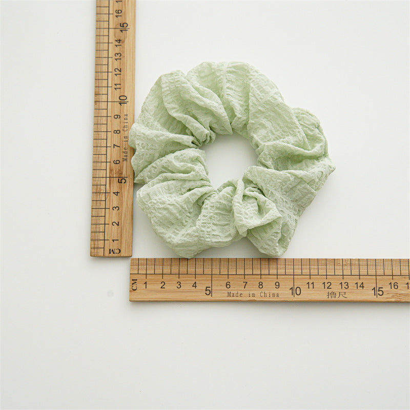 大腸圈簡約髮圈－泡泡皺黑色款細節｜https://igowo.tw/