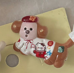 紅色小狗卡通髮夾