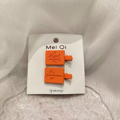 文字簡約髮夾