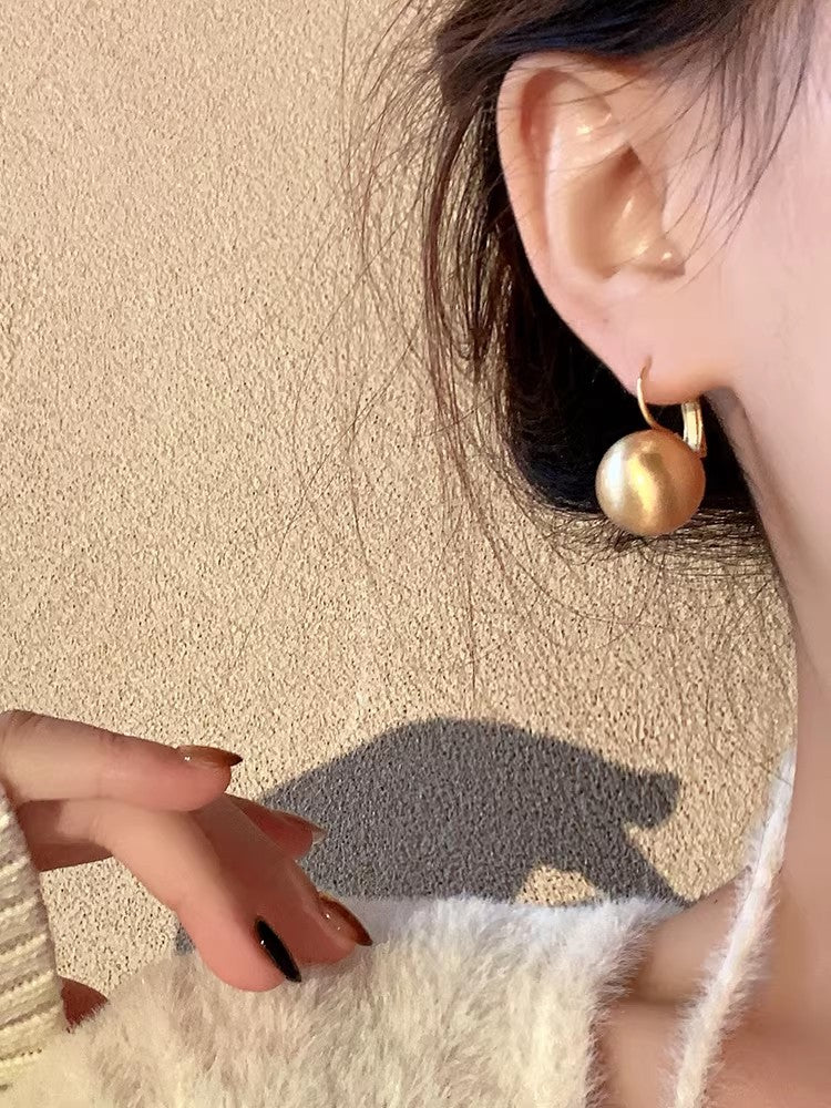 金屬磨砂拉絲耳環