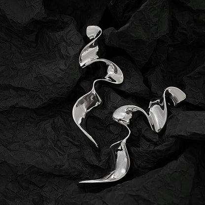 銀針銀色系冷淡風流蘇耳環時尚重工金屬風耳墜小眾簡約設計感耳飾