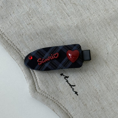 鈕扣蝴蝶結復古髮夾