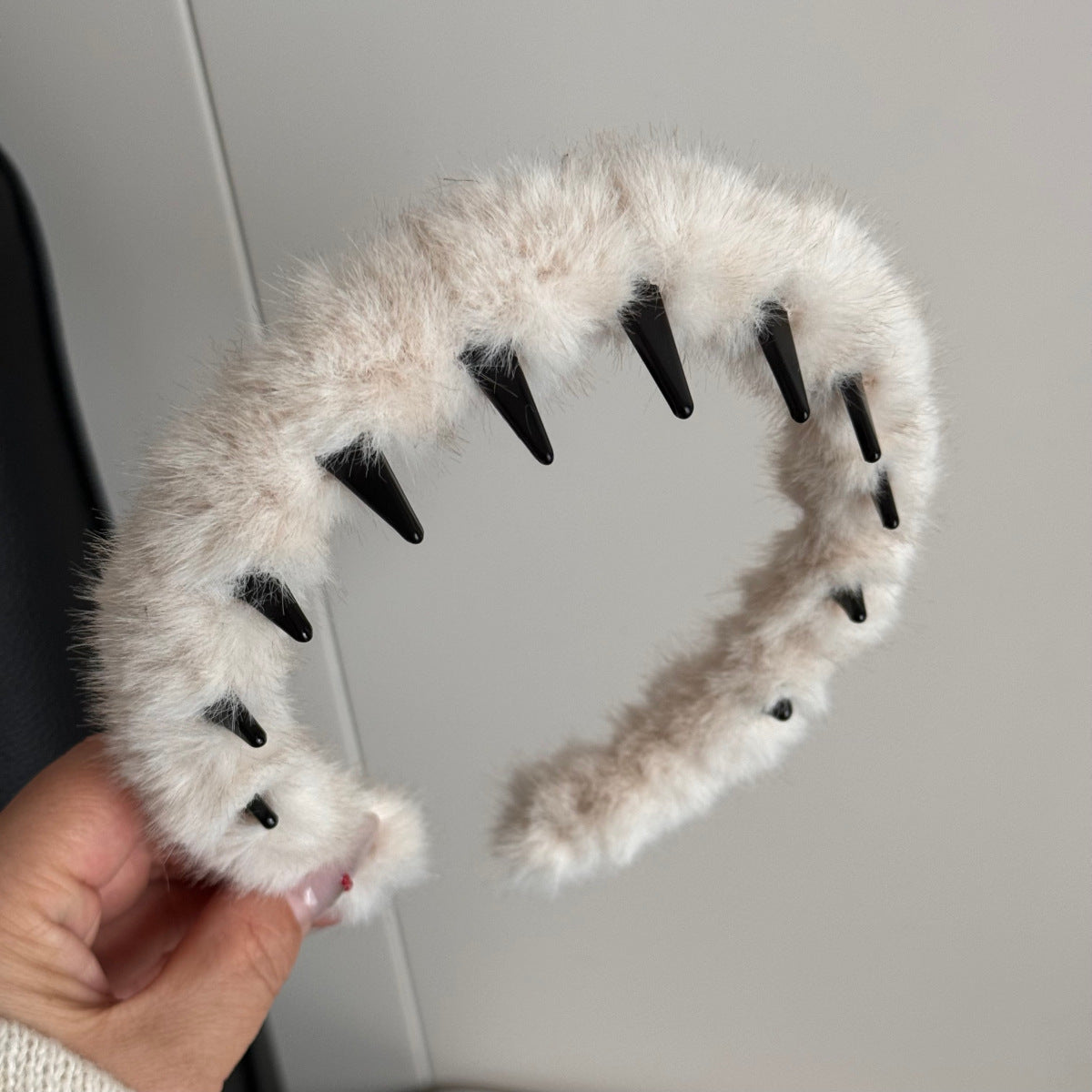 絨面波浪纏繞髮箍