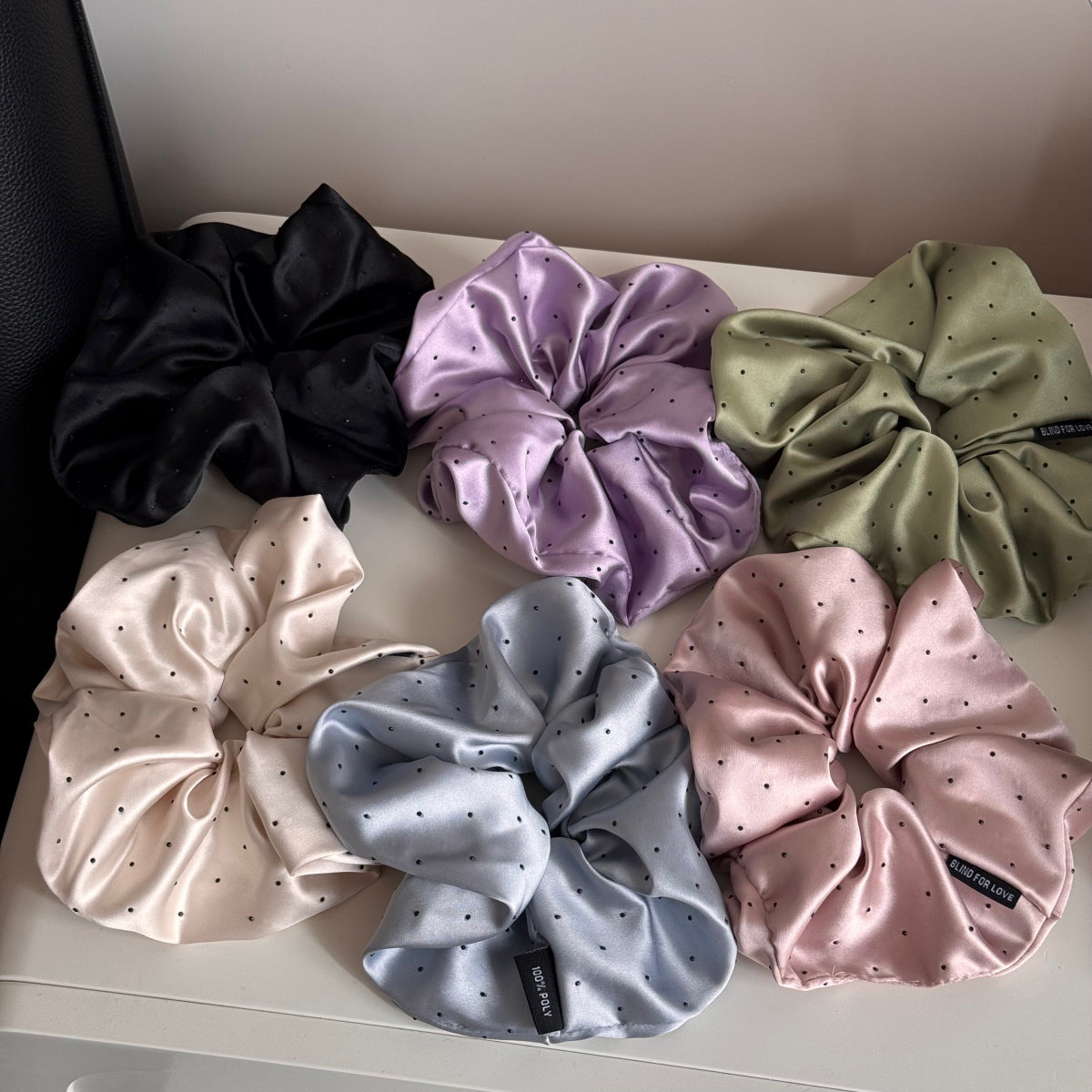 波點大腸圈髮圈－第二視角實拍｜https://igowo.tw/