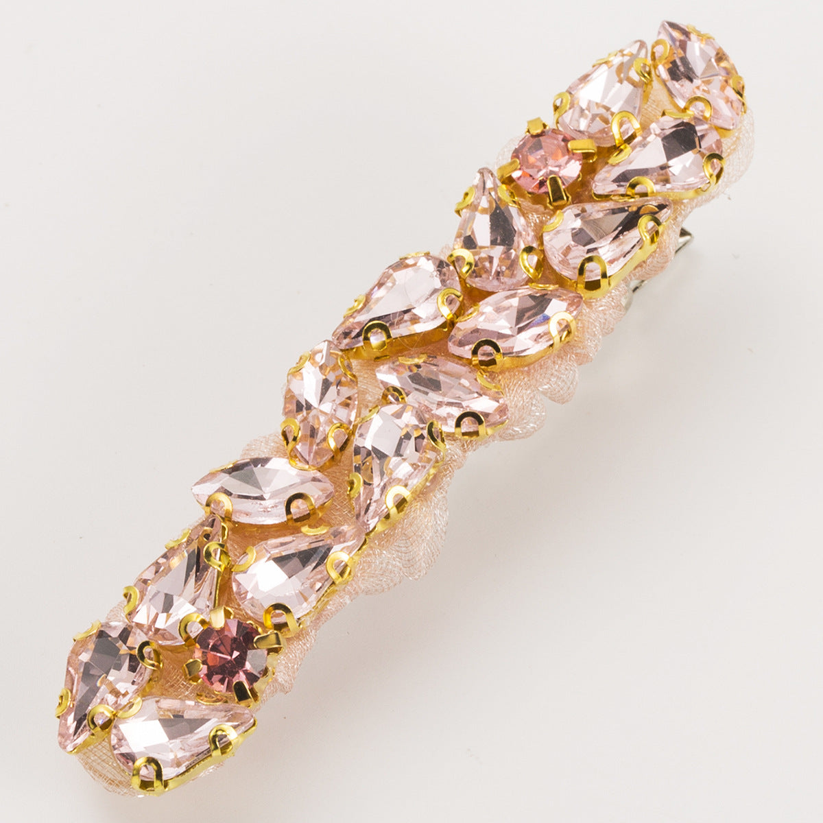 彩色網紗玻璃一字髮夾