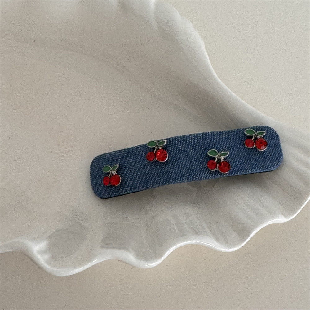 鋯石櫻桃髮夾