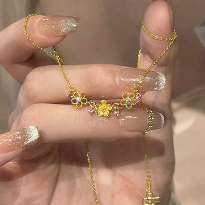 花朵簡約項鍊－商品主圖｜https://igowo.tw/