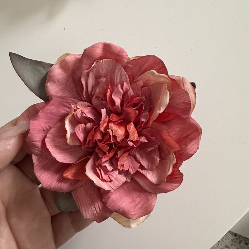 紅色花朵髮夾