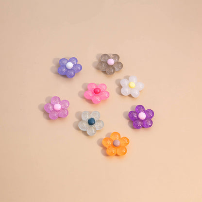撞色樹脂花朵吊飾－商品主圖｜https://igowo.tw/