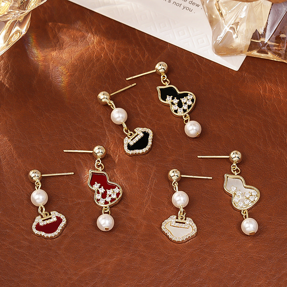 葫蘆文字復古耳釘－商品主圖｜https://igowo.tw/