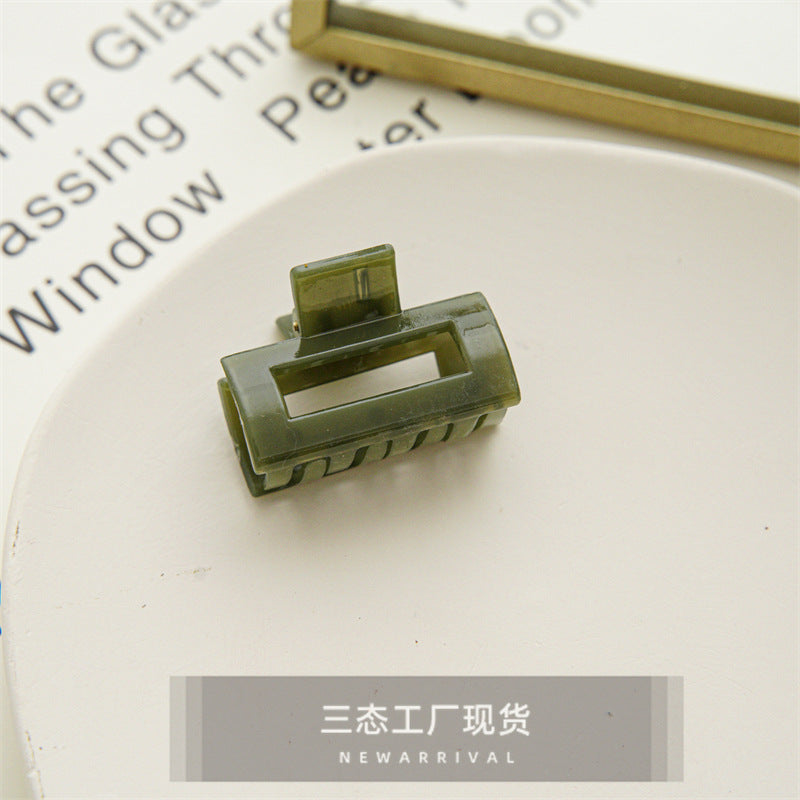 彩色壓克力鯊魚夾－半圓亮黃款細節｜https://igowo.tw/