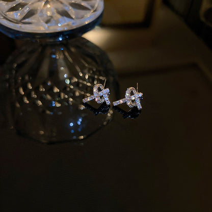 銀針金屬褶皺幾何素圈耳環小眾簡約銀色系耳圈韓國冷淡風氣質耳飾