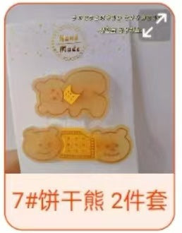 卡通簡約髮夾二件組