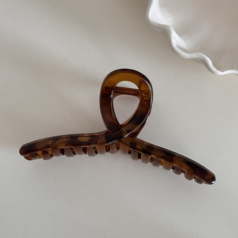 豹紋復古鯊魚夾－細節特寫8｜https://igowo.tw/