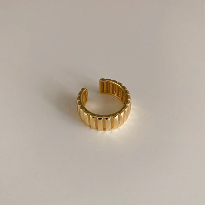 金屬扭紋可調式戒指