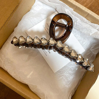 美拉德亞克力圓形字母大號發夾簡約小眾抓夾日常百搭鯊魚夾批發女