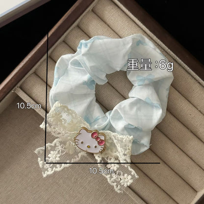 蕾絲貓咪蝴蝶結髮圈