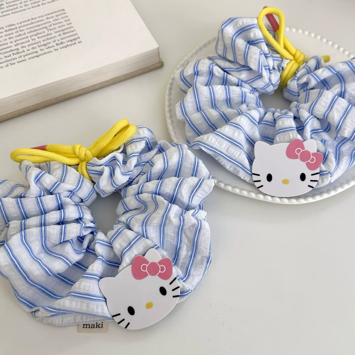 貓咪蝴蝶結髮圈－商品主圖｜https://igowo.tw/