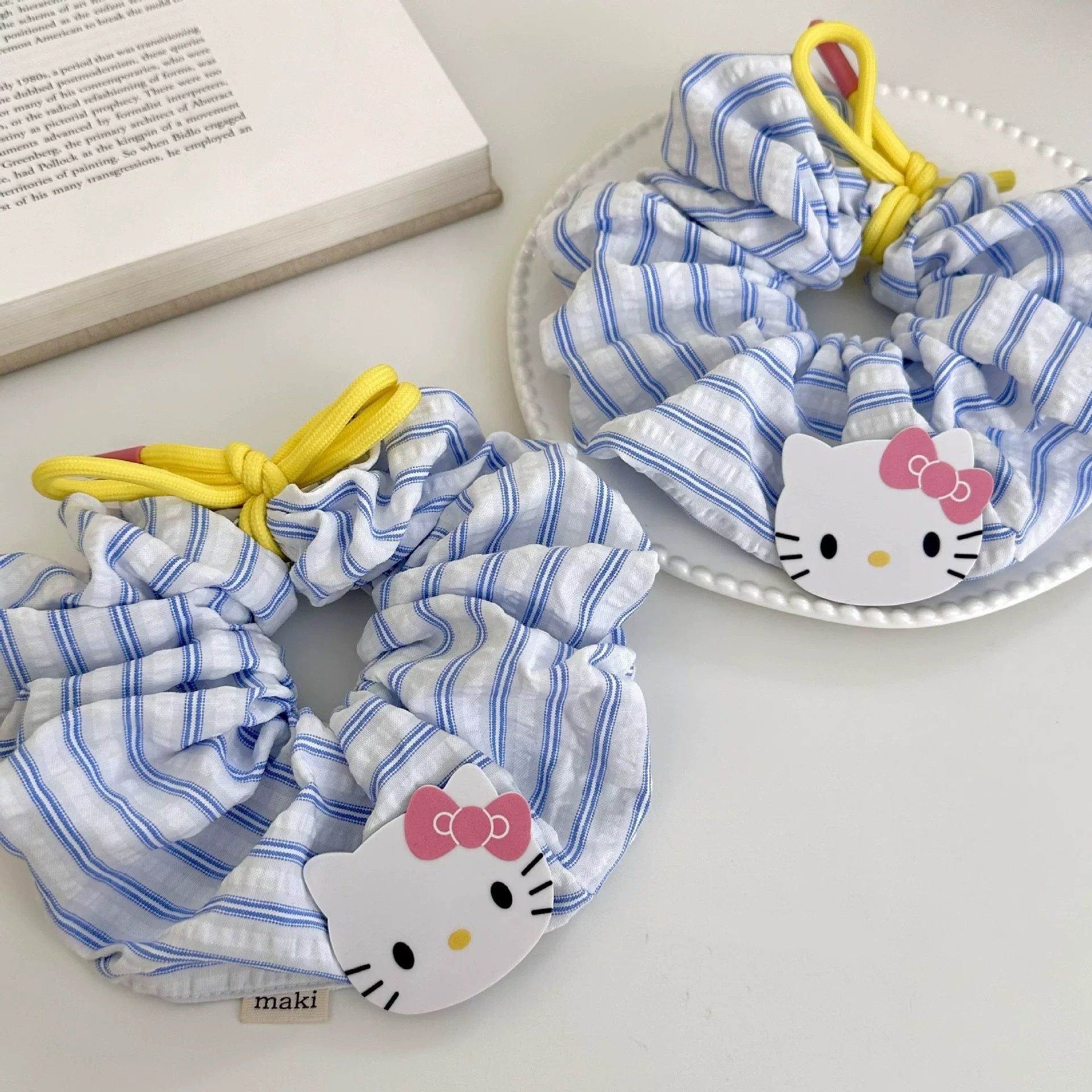 貓咪蝴蝶結髮圈－商品主圖｜https://igowo.tw/