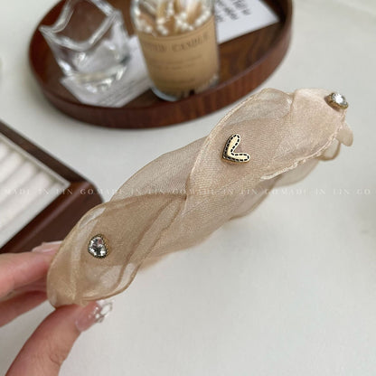 鋯石愛心編織髮箍