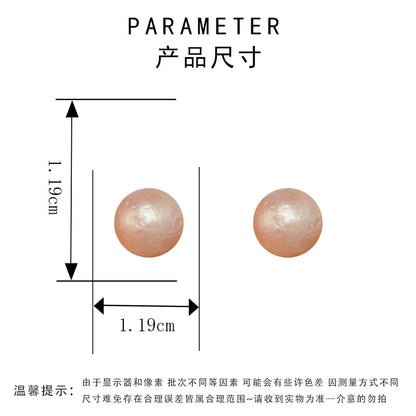 圓形簡約耳釘