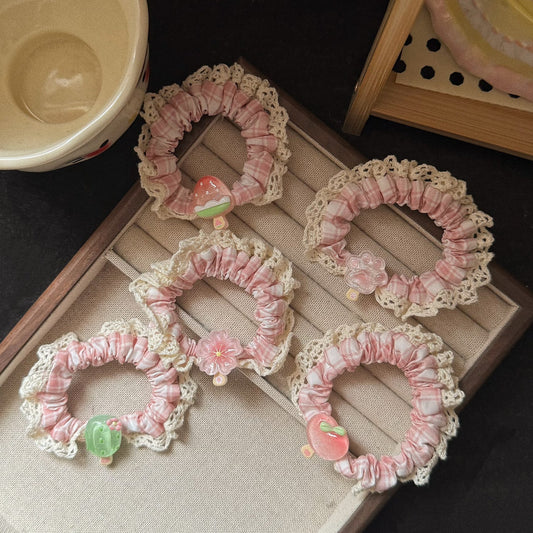 粉色草莓髮圈－商品主圖｜https://igowo.tw/